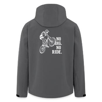 BMX Dirt Jump No Dig No Ride Bike Jump - Men’s Recycled Softshell Jacket by Stanley/Stella - anthracite - Back - AI Model Male 185 light (185cm)