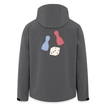 Conception de cube pastel et de téméreau - Veste softshell homme en polyester recyclé Stanley/Stella - noir - Dos - AI Model Male 185 light (185cm)