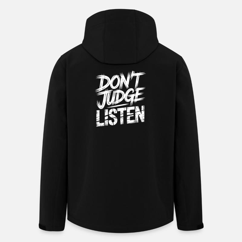 Nicht urteilen, zuhören - Recycelte Männer Softshell-Jacke von Stanley/Stella - Schwarz