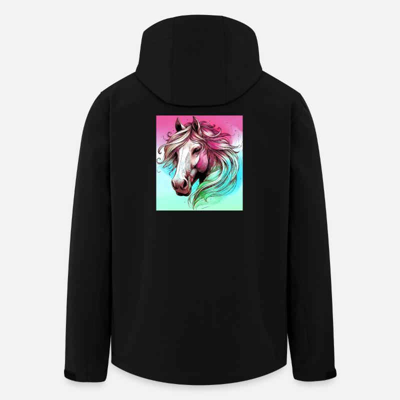 cheval - Veste softshell homme en polyester recyclé Stanley/Stella - noir