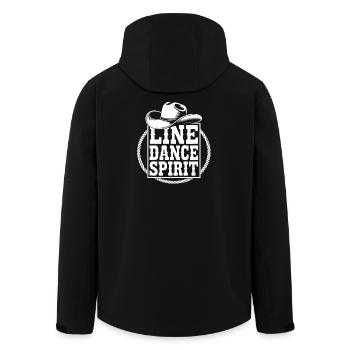 Line Dance Spirit - Men’s Recycled Softshell Jacket by Stanley/Stella - black - Back - AI Model Male 185 light (185cm)