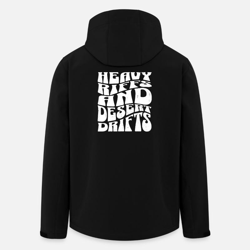 Riffs lourds et conflues désertiques. - Veste softshell homme en polyester recyclé Stanley/Stella - noir