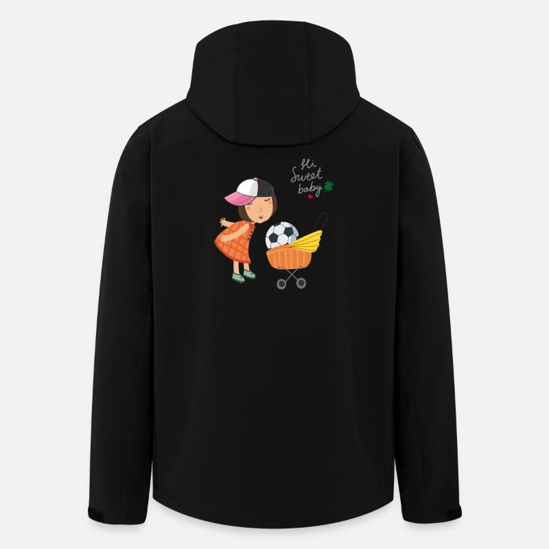 Kleines Mädchen mit Fußball - Recycelte Männer Softshell-Jacke von Stanley/Stella - Schwarz