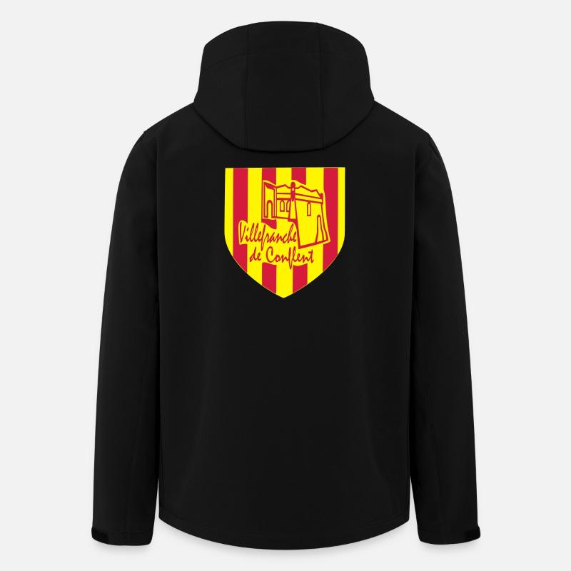 villefranche de conflent,pyrènèes orientales - Recycelte Männer Softshell-Jacke von Stanley/Stella - Schwarz