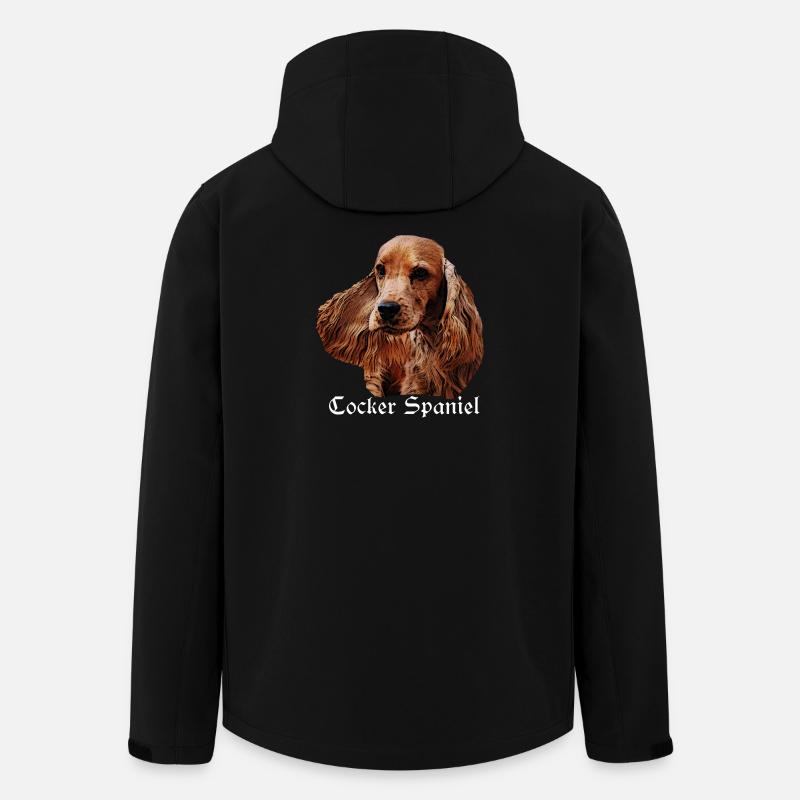 Cocker Spaniel,Spaniel,Dog Head,Pedigree Dog, - Men’s Recycled Softshell Jacket by Stanley/Stella - black