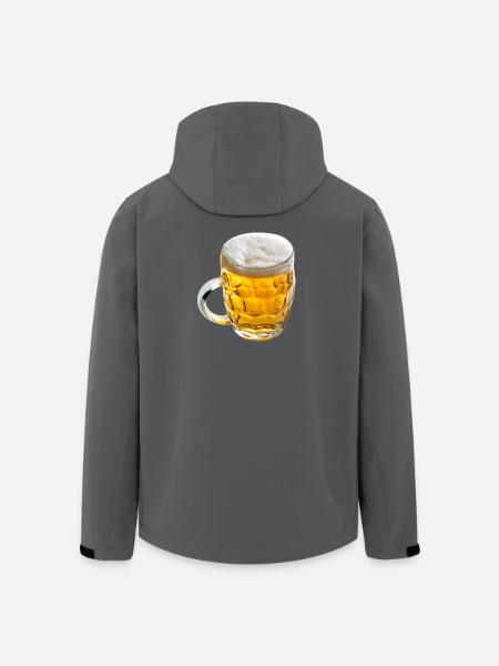 Goldenes Bierglas Motiv - Recycelte Männer Softshell-Jacke von Stanley/Stella - Schwarz