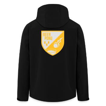 Beer Pongs Sign Motif - Men’s Recycled Softshell Jacket by Stanley/Stella - black - Back - AI Model Male 185 light (185cm)