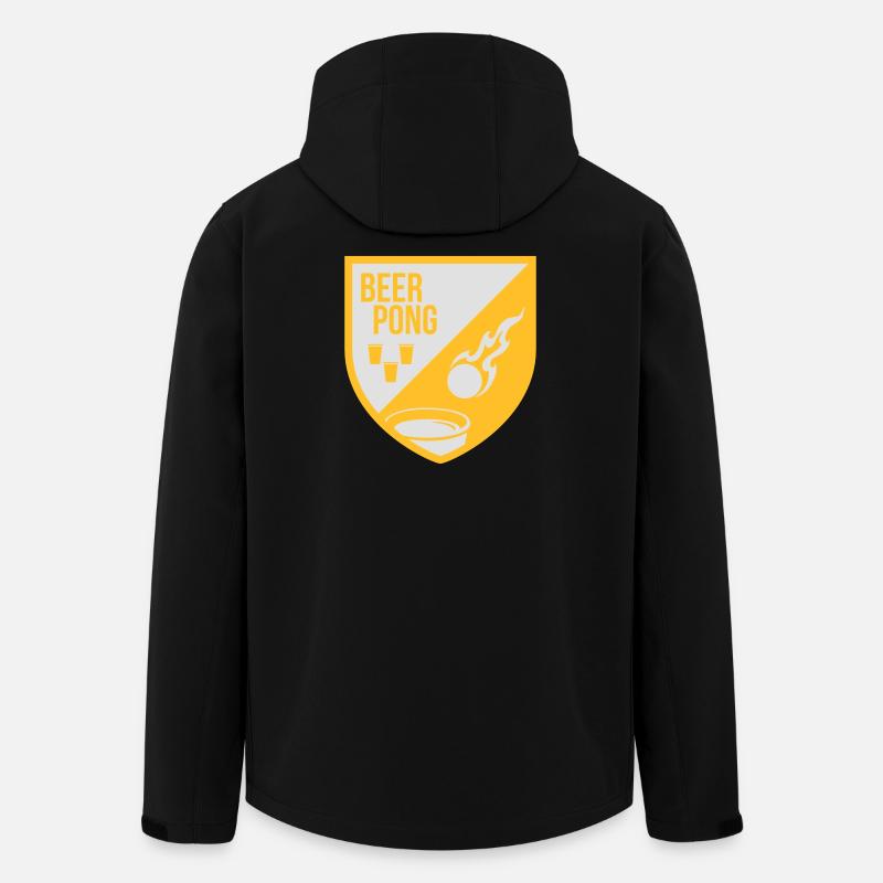 Bierpongs Schild Motiv - Recycelte Männer Softshell-Jacke von Stanley/Stella - Schwarz