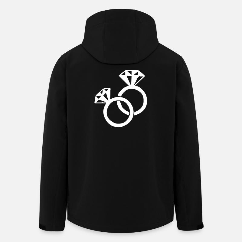 Die Diamantringe - Recycelte Männer Softshell-Jacke von Stanley/Stella - Schwarz