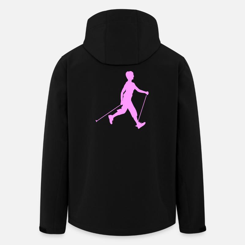 Wanderwandern mit Nordic Walking - Recycelte Männer Softshell-Jacke von Stanley/Stella - Schwarz