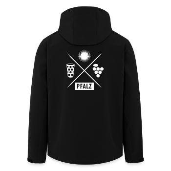 Conception des raisins du Soleil du Palatinat - Veste softshell homme en polyester recyclé Stanley/Stella - noir - Dos - AI Model Male 185 light (185cm)