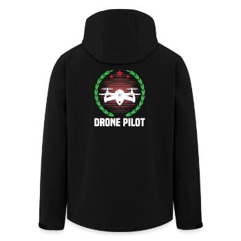 Drohnen-Pilot - Recycelte Männer Softshell-Jacke von Stanley/Stella - Schwarz - Hinten - AI Model Male 185 light (185cm)