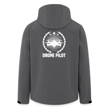 Drone Pilot - Men’s Recycled Softshell Jacket by Stanley/Stella - black - Back - AI Model Male 185 light (185cm)