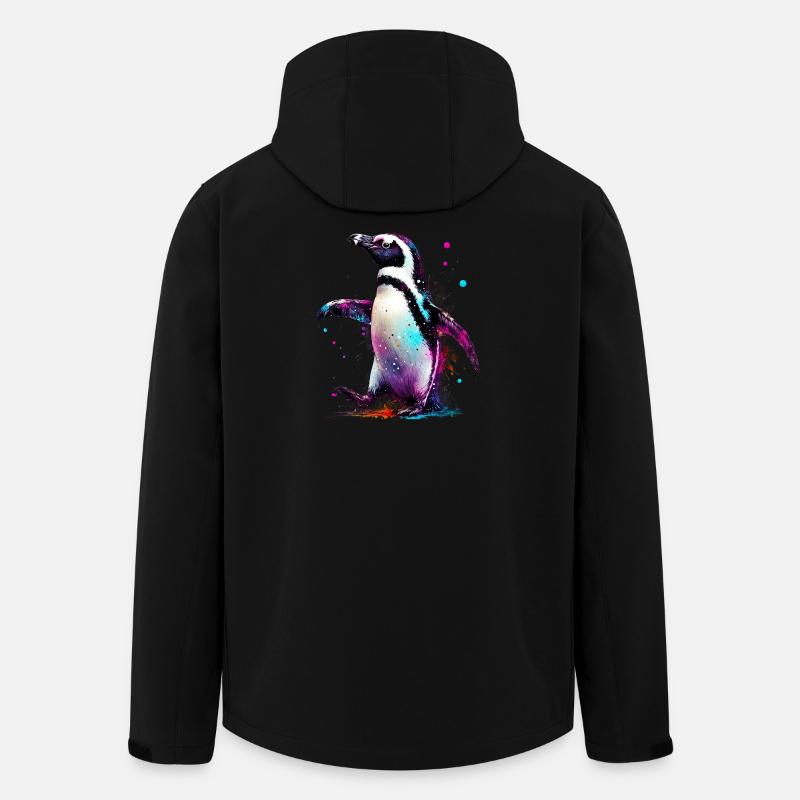 Pinguin - Recycelte Männer Softshell-Jacke von Stanley/Stella - Schwarz
