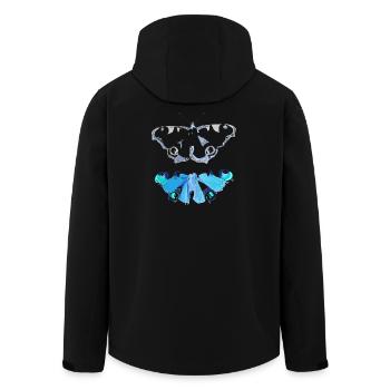 aus der Rolle fallen / fall out of character - Recycelte Männer Softshell-Jacke von Stanley/Stella - Schwarz - Hinten - AI Model Male 185 light (185cm)