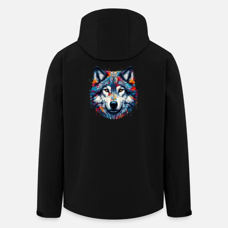 Wolf - Recycelte Männer Softshell-Jacke von Stanley/Stella - Schwarz