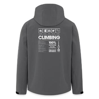 Escalade en plein air - Veste softshell homme en polyester recyclé Stanley/Stella - charbon - Dos - AI Model Male 185 light (185cm)