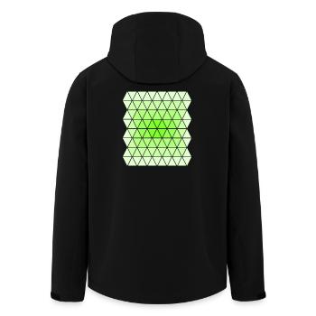 Green Gradient Pattern - Men’s Recycled Softshell Jacket by Stanley/Stella - black - Back - AI Model Male 185 light (185cm)