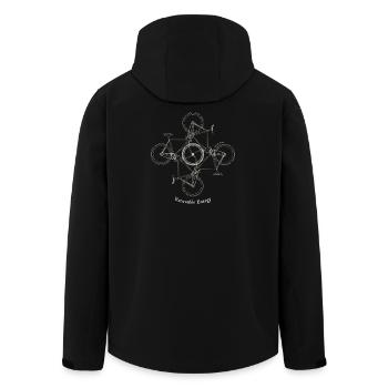 Énergie renouvelable du réseau cyclable - Veste softshell homme en polyester recyclé Stanley/Stella - noir - Dos - AI Model Male 185 light (185cm)