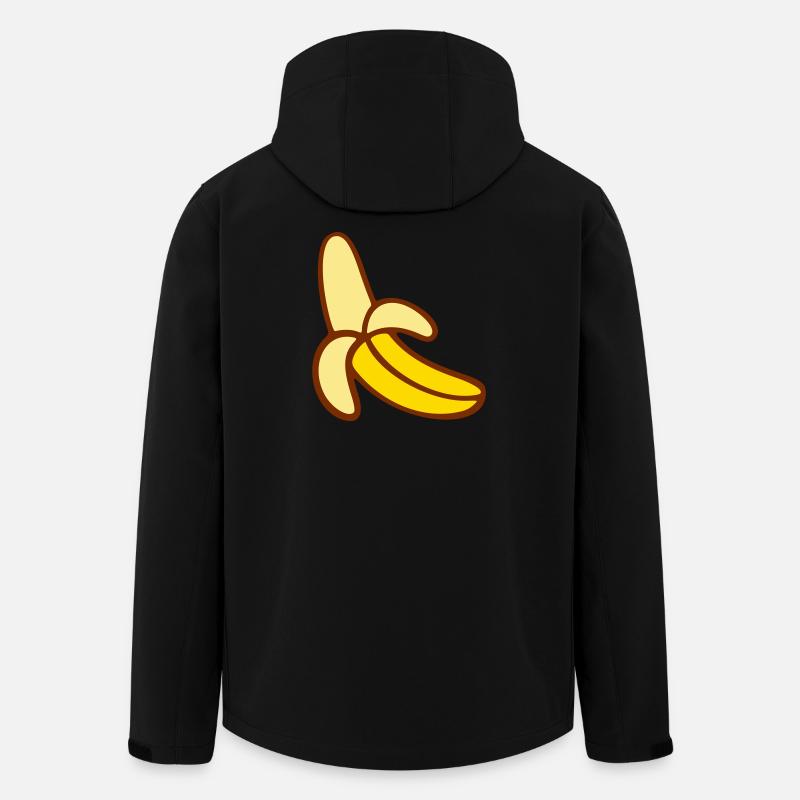 Banane - Veste softshell homme en polyester recyclé Stanley/Stella - noir