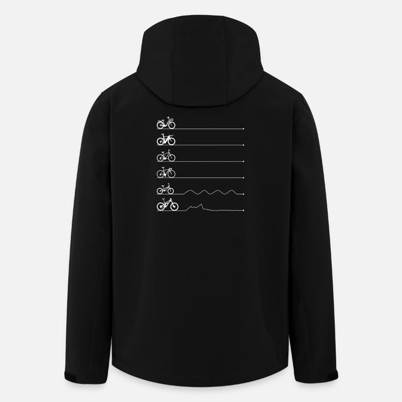 Fahrrad Horizon Linie - Recycelte Männer Softshell-Jacke von Stanley/Stella - Schwarz