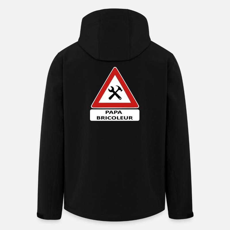 Papa bricoleur - Veste softshell homme en polyester recyclé Stanley/Stella - noir