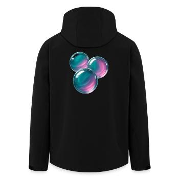 Bulles galactiques - Veste softshell homme en polyester recyclé Stanley/Stella - noir - Dos - AI Model Male 185 light (185cm)