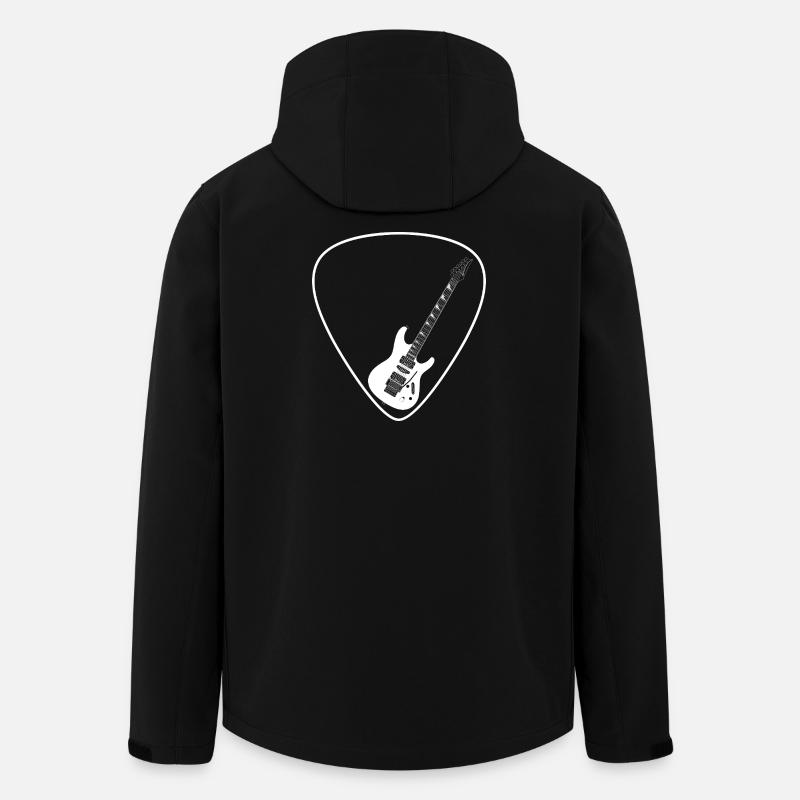 E-Gitarre (Strat-Form) für dunkle Untergründe - Recycelte Männer Softshell-Jacke von Stanley/Stella - Schwarz