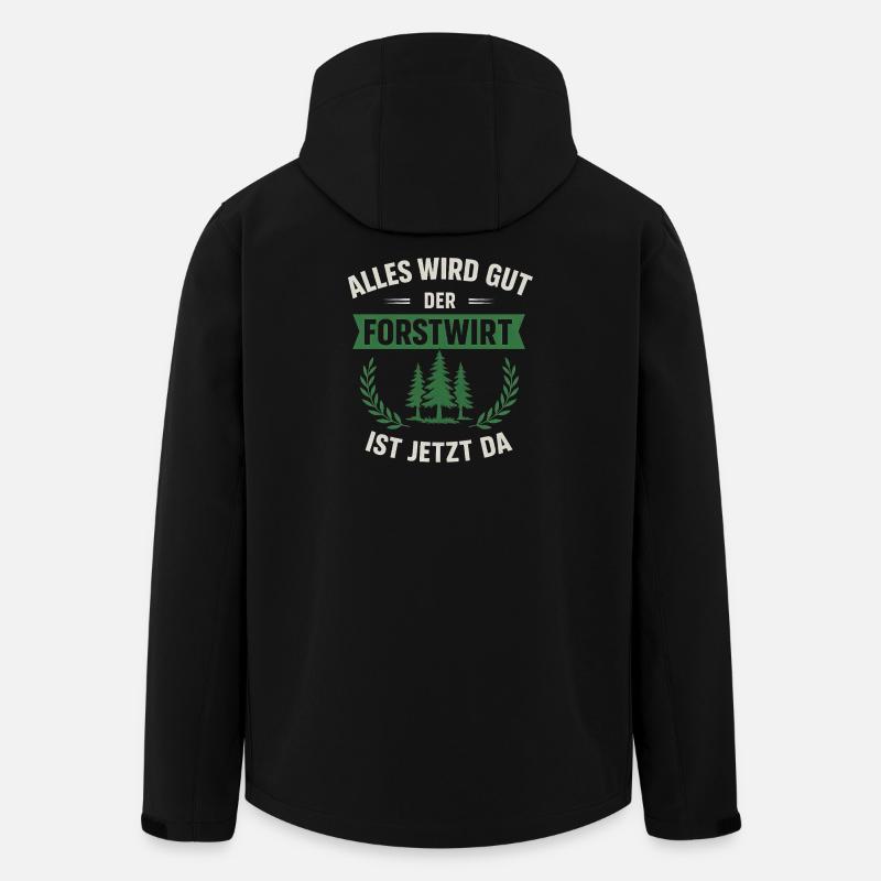 Lustiger Forstwirt Spruch - Recycelte Männer Softshell-Jacke von Stanley/Stella - Schwarz