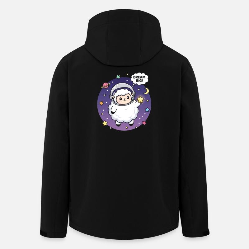Süßer Schaf Astronaut mit Traumkult - Recycelte Männer Softshell-Jacke von Stanley/Stella - Schwarz