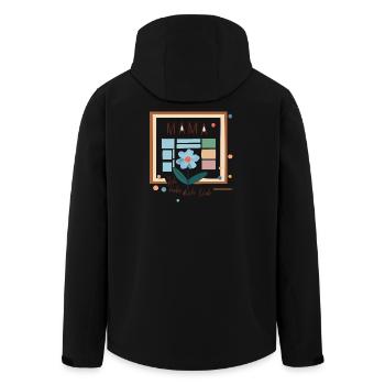 Salutation de la fleur de maman - Veste softshell homme en polyester recyclé Stanley/Stella - noir - Dos - AI Model Male 185 light (185cm)