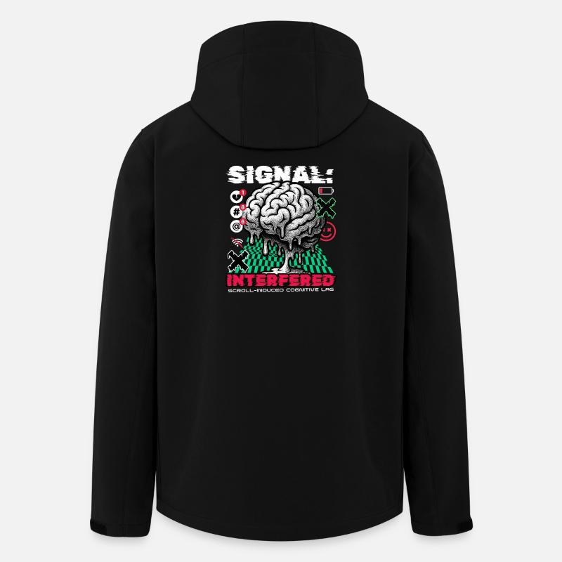Brain - Signal Interfered - Men’s Recycled Softshell Jacket by Stanley/Stella - black