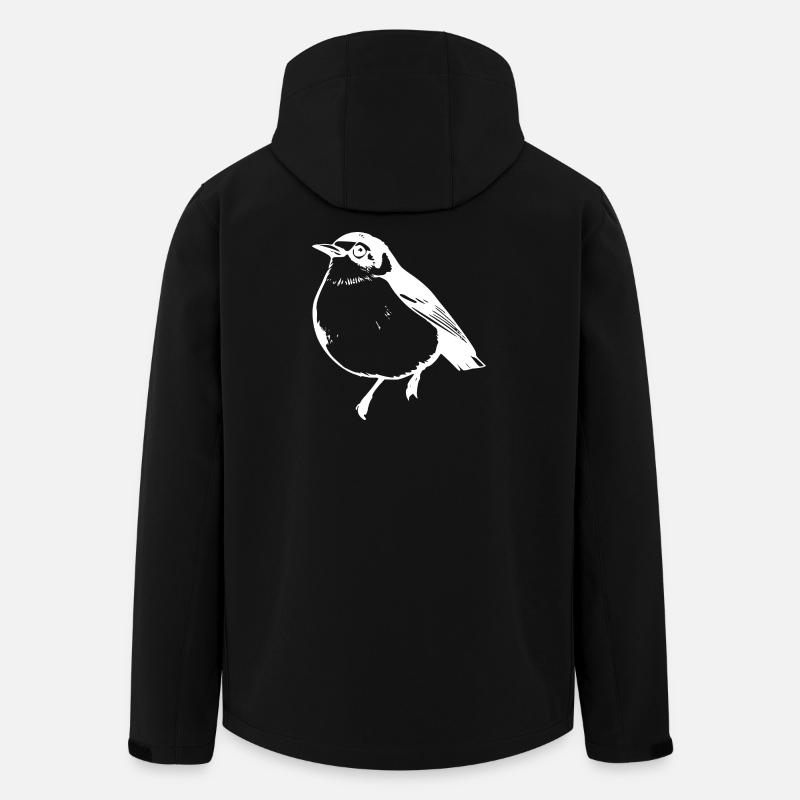 Blanc oiseau - Veste softshell homme en polyester recyclé Stanley/Stella - noir