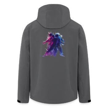 Neon_Dance_Motion_Blur - Veste softshell homme en polyester recyclé Stanley/Stella - noir - Dos - AI Model Male 185 light (185cm)