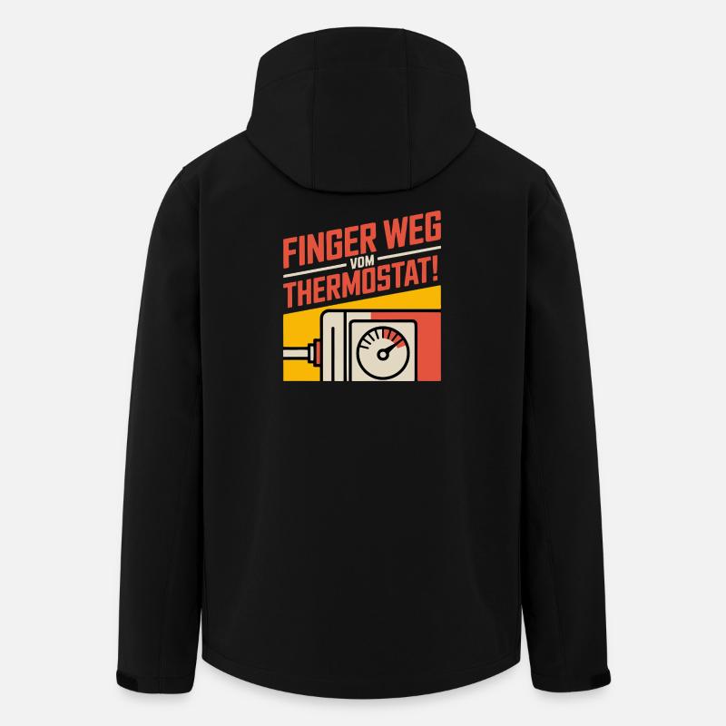 Finger Weg Vom Thermostat - Recycelte Männer Softshell-Jacke von Stanley/Stella - Schwarz