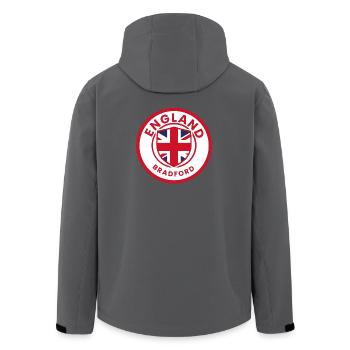 England Bradford Round Abzeichen - Recycelte Männer Softshell-Jacke von Stanley/Stella - Schwarz - Hinten - AI Model Male 185 light (185cm)