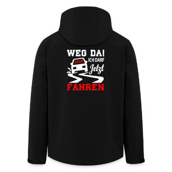 Driving License 2026 Driving Test Driving License Test - Men’s Recycled Softshell Jacket by Stanley/Stella - black - Back - AI Model Male 185 light (185cm)