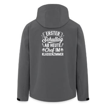 Premier jour d’école à partir d’aujourd’hui. Le patron est en classe - Veste softshell homme en polyester recyclé Stanley/Stella - noir - Dos - AI Model Male 185 light (185cm)