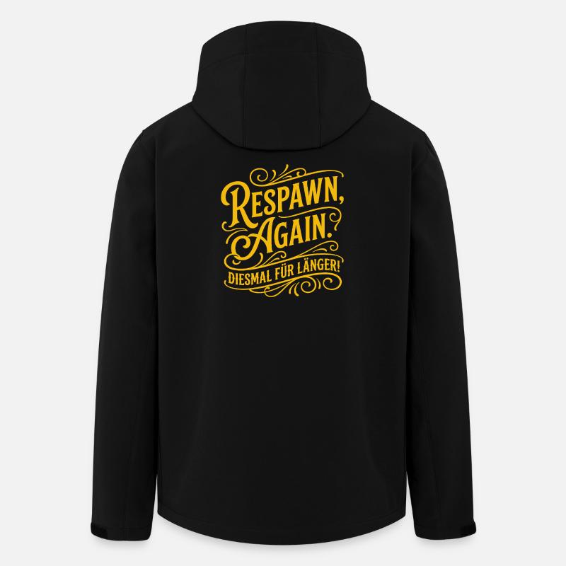 Respawn Again Gaming Spruch Design - Recycelte Männer Softshell-Jacke von Stanley/Stella - Schwarz