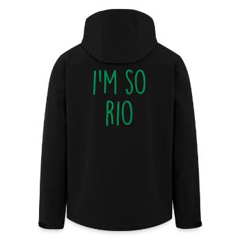 Rio de Janeiro Brésil Brasilien - Veste softshell homme en polyester recyclé Stanley/Stella - noir - Dos - AI Model Male 185 light (185cm)