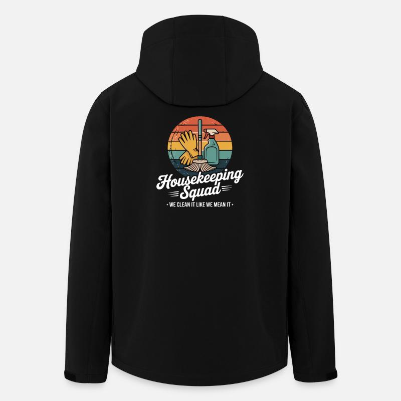 Lustiges Putzen Design - Recycelte Männer Softshell-Jacke von Stanley/Stella - Schwarz
