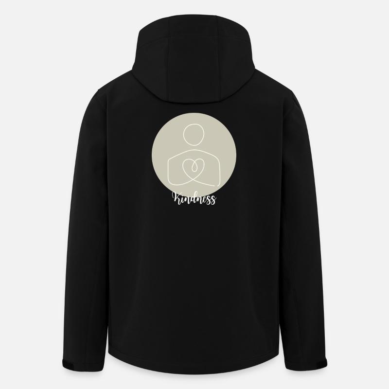 Herzlinie der Freundlichkeit - Recycelte Männer Softshell-Jacke von Stanley/Stella - Schwarz