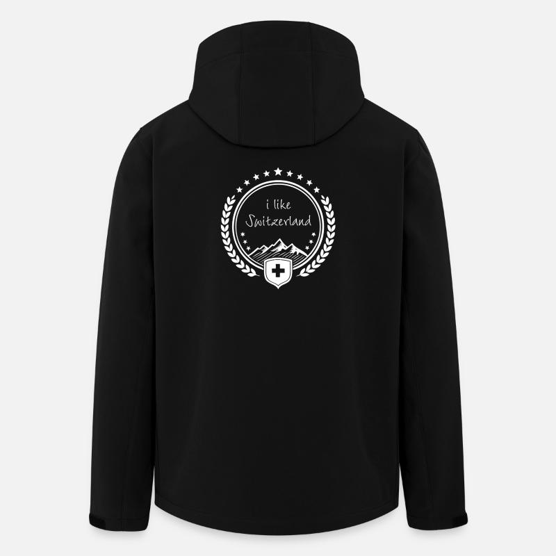 i like Switzerland Emblem white - Men’s Recycled Softshell Jacket by Stanley/Stella - black