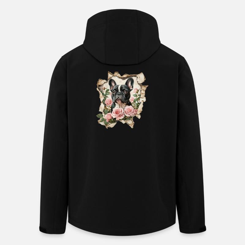 Bouledogue français - Veste softshell homme en polyester recyclé Stanley/Stella - noir