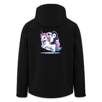 Le manchot chevauche la licorne - Veste softshell homme en polyester recyclé Stanley/Stella - noir - Dos - AI Model Male 185 light (185cm)