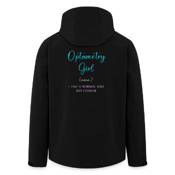 Optiker Augenarzt Optik - Recycelte Männer Softshell-Jacke von Stanley/Stella - Schwarz - Hinten - AI Model Male 185 light (185cm)