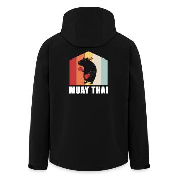 Muay thai Kickboxer Kickboxing Thai boxing - Recycelte Männer Softshell-Jacke von Stanley/Stella - Schwarz - Hinten - AI Model Male 185 light (185cm)