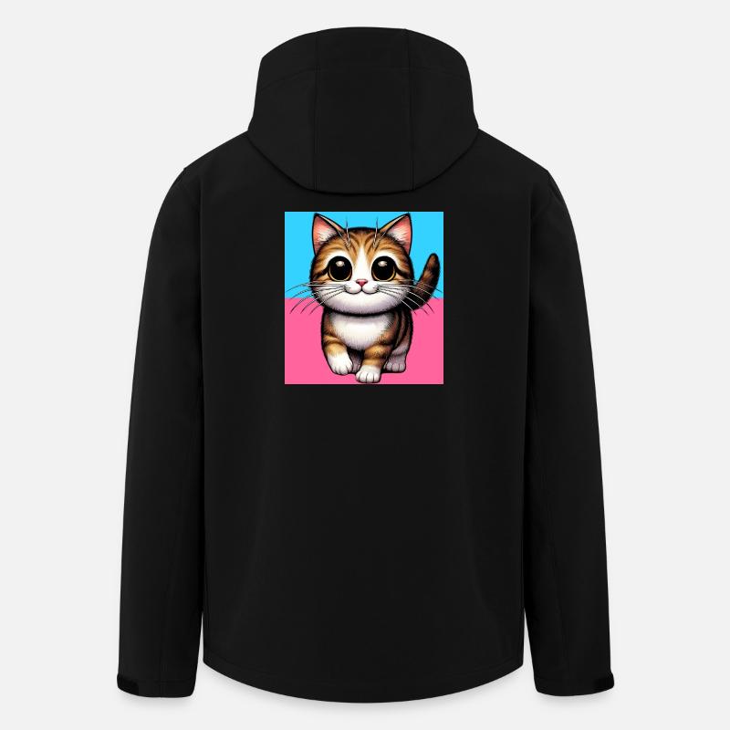 chat - Veste softshell homme en polyester recyclé Stanley/Stella - noir