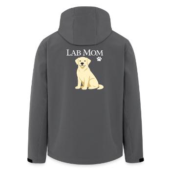 Labrador Retriever Lab Mom Dog Puppy Pet Lover - Men’s Recycled Softshell Jacket by Stanley/Stella - black - Back - AI Model Male 185 light (185cm)