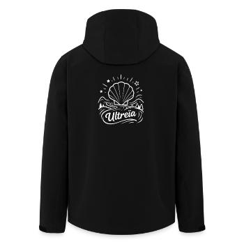 Ultreïa chemin de Saint-Jacques Compostelle - Veste softshell homme en polyester recyclé Stanley/Stella - noir - Dos - AI Model Male 185 light (185cm)